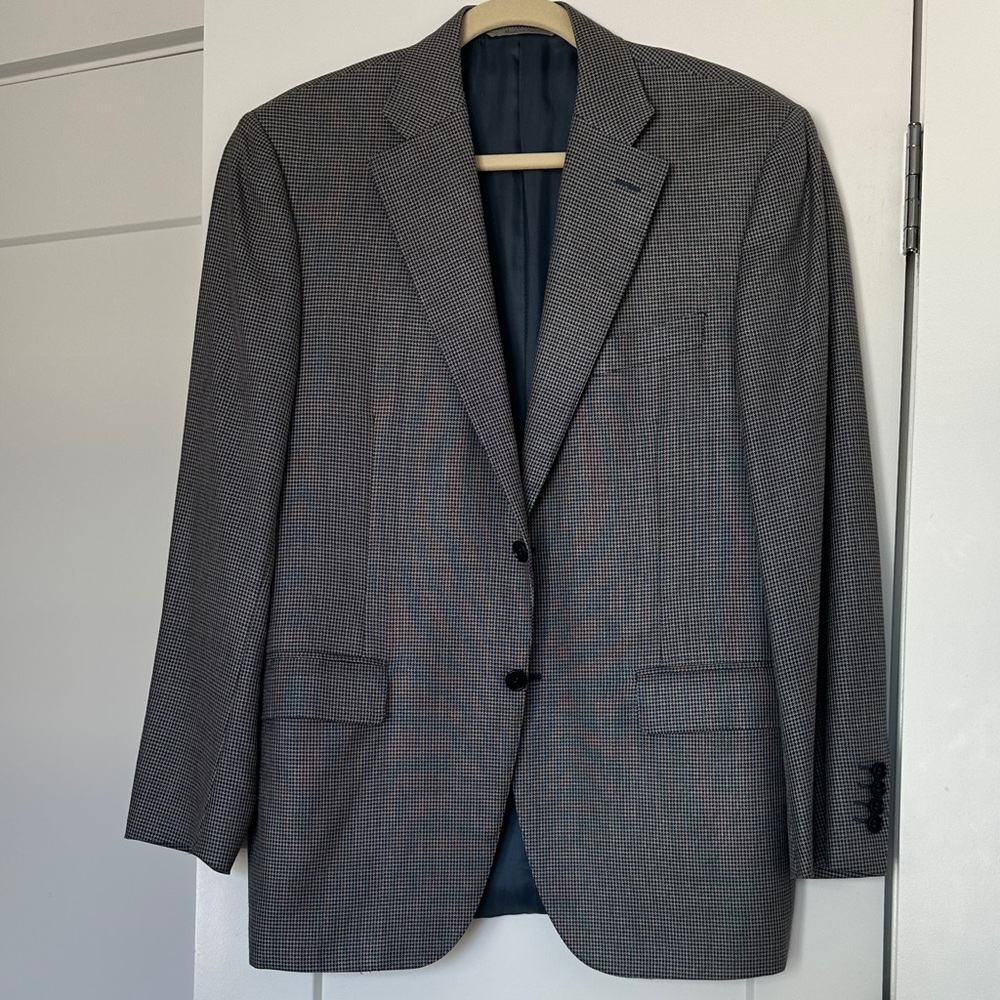 Canali Blue Checkered Blazer